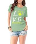 Women's Love Pickleball Green T-Shirt