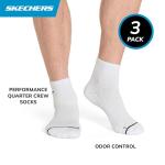 Skechers Men's 3-Pack Pickleball Crew Socks - White