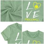 Women's Love Pickleball Green T-Shirt