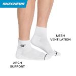 Skechers Men's 3-Pack Pickleball Crew Socks - White