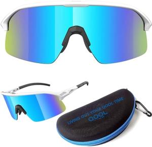 Qool Time Polarized Wrap Around Sunglasses for Sports