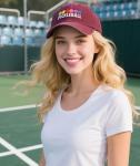 Wodeal Adjustable Burgundy Pickleball Cap for Everyone