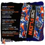 Flow Society Men's Red Compression Pickleball Shorts