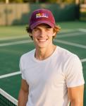 Wodeal Adjustable Burgundy Pickleball Cap for Everyone