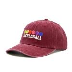 Wodeal Adjustable Burgundy Pickleball Cap for Everyone