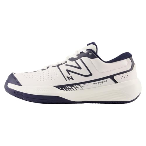Men's New Balance 696 V5 Pickleball Shoe, White/Navy