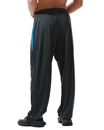ZEROWELL Men's Athletic Zipper Pocket Sweatpants (Gray XL)