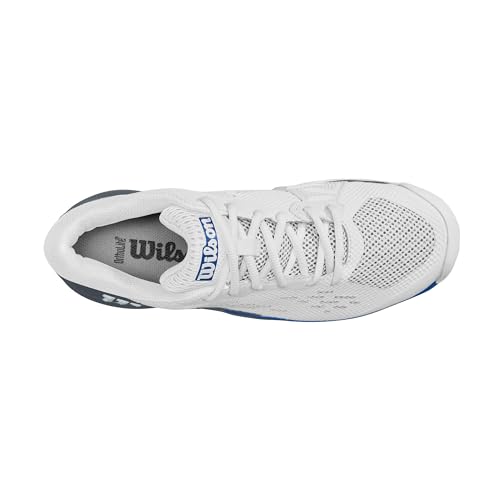 Wilson Men's Pickleball Sneaker, White/Grey/Blue, Size 10