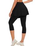 Women’s Ruffle Tennis Skirt Leggings with Pockets