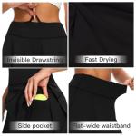 Women’s Ruffle Tennis Skirt Leggings with Pockets