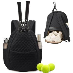 Women's Quilted Tennis Bag with Shoe Compartment