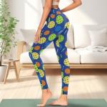 Curugaroo Women's Pickleball Print Yoga Leggings