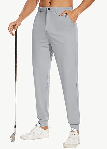 Light Grey Men's Pickleball Athletic Tapered Jogger Pants