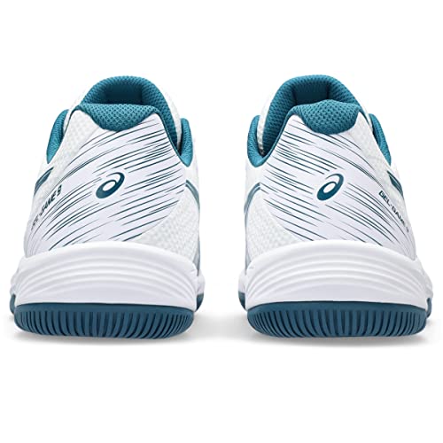 Men's ASICS Gel-Game 9 Pickleball Shoes, White/Teal, Size 12