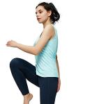 MIER Women's Workout Sleeveless Tank Tops UPF 50+ Quick Dry Athletic Gym Muscle Tee Outdoor Tennis Pickleball Shirts, Aqua, L