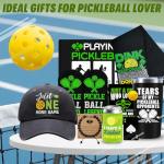 10 Pieces Pickleball Gifts for Men, Pickleball Lover Stuff with 20 Oz Tumbler Hat Socks Pickleball Towel Can Coolers Bracelet Keychain, Birthday, Christmas Gift for Pickleball Player, Pickleball Coach