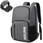 SDLINR Pickleball Bag Fits 4 to 10 Paddles, Large Pickleball Backpack with Shoe Compartment and Fence Hook, Pickle ball Gifts for Men Women (Gray)