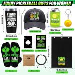 10 Pieces Pickleball Gifts for Men, Pickleball Lover Stuff with 20 Oz Tumbler Hat Socks Pickleball Towel Can Coolers Bracelet Keychain, Birthday, Christmas Gift for Pickleball Player, Pickleball Coach