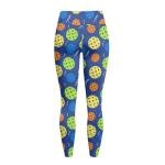 Biyejit Pickleballs Leggings for Women Pilates Workout Tights Pants with Pockets (Reg & Plus Size) - High Waist Tummy Control Yoga Pants with Pockets