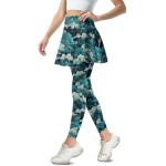 Turquoise High-Waisted Pickleball Skirt with Leggings