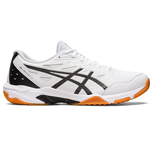 Men's ASICS Gel-Rocket 11 Pickleball Shoes, White/Silver
