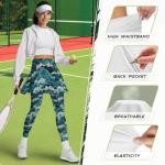 Turquoise High-Waisted Pickleball Skirt with Leggings