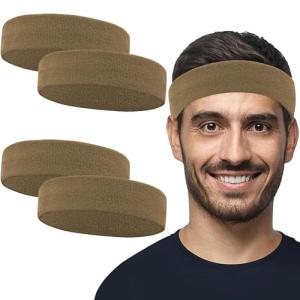 4 Pack Moisture-Wicking Sweatbands for Sports