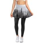 Foggy Forest Women's Athletic Skirt with Leggings
