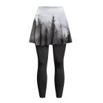 Foggy Forest Women's Athletic Skirt with Leggings