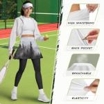 Foggy Forest Women's Athletic Skirt with Leggings