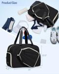 Women's Black Pickleball Tote Bag with Paddle Pocket