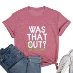 Women's Pink "Was That Out?" Pickleball T-Shirt