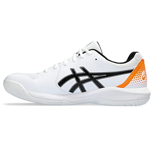 ASICS Men's Gel-Dedicate 8 Pickleball Shoes, White/Orange