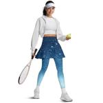 Galaxy High Waist Athletic Skirt with Leggings