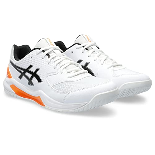 ASICS Men's Gel-Dedicate 8 Pickleball Shoes, White/Orange