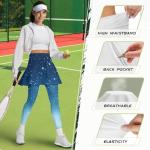 Galaxy High Waist Athletic Skirt with Leggings