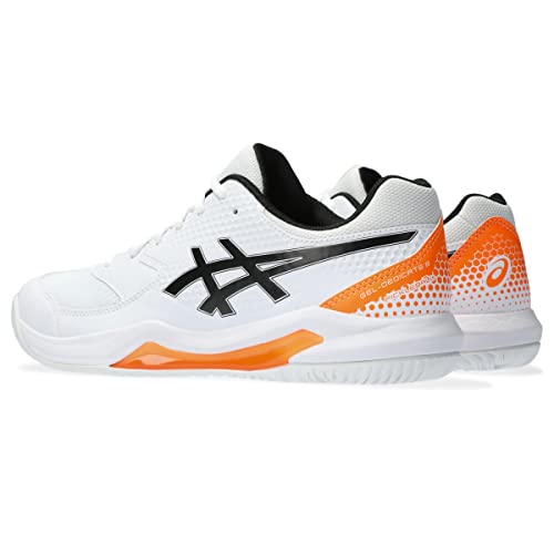 ASICS Men's Gel-Dedicate 8 Pickleball Shoes, White/Orange