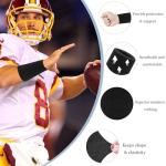 Absorbent 6-Inch Athletic Sweatbands - Black (4 Pack)