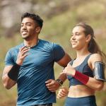 Absorbent 6-Inch Athletic Sweatbands - Black (4 Pack)