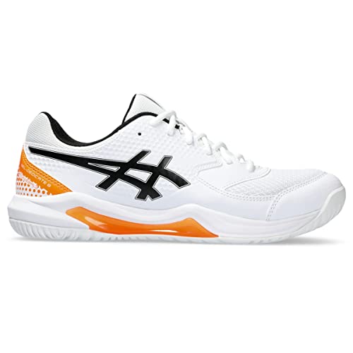 ASICS Men's Gel-Dedicate 8 Pickleball Shoes, White/Orange