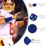 Blue Athletic Wrist Sweatbands - 4 Pack