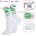 Pickleball Crew Socks - 6 Pairs for Women