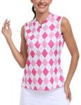 Women's Quick-Dry Sleeveless Pickleball Polo - Pink