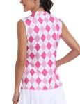 Women's Quick-Dry Sleeveless Pickleball Polo - Pink