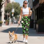 High Waist 3/4 Pickleball Workout Pants with Pockets