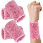 Absorbent 6 Inch Sports Wristbands - 4 Pack
