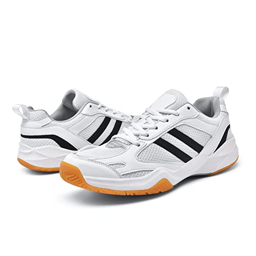 Men's and Women's Breathable Pickleball Tennis Shoes White/Black