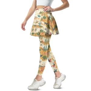 Cowboy Horse Women's Skirted Pickleball Leggings