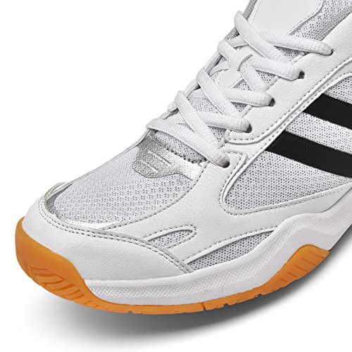 Men's and Women's Breathable Pickleball Tennis Shoes White/Black