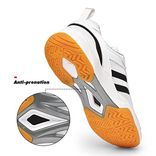 Men's and Women's Breathable Pickleball Tennis Shoes White/Black